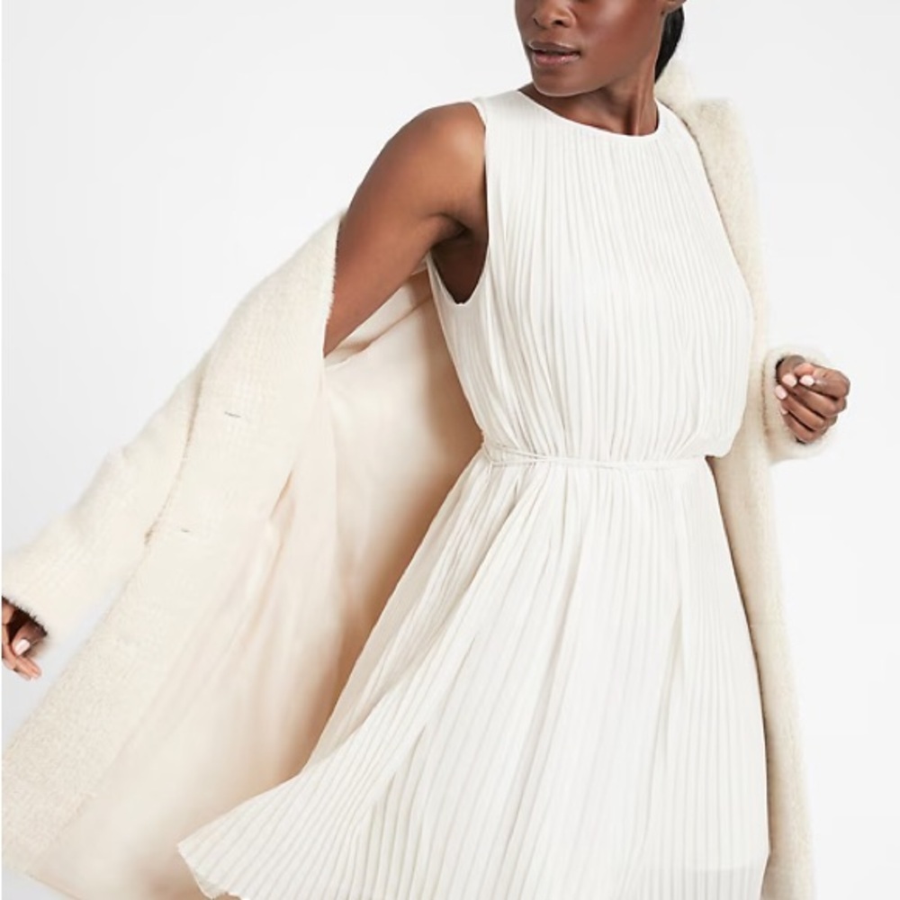 Pleated Banana Republic Swing Mini Dress